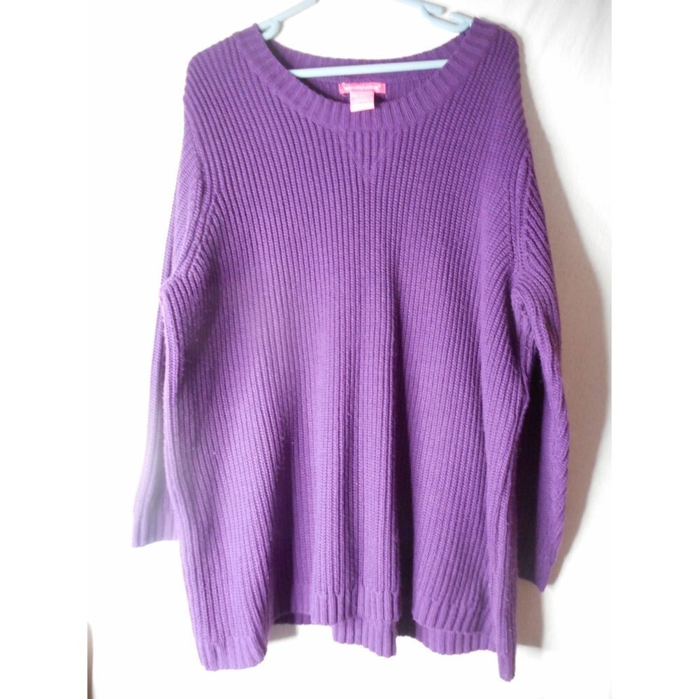 Woman Within Purple Sweater Size 2x Acrylic